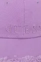 Bavlnená šiltovka Guess fialová
