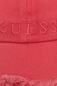 Βαμβακερό καπέλο του μπέιζμπολ Guess ροζ