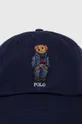Bombažna bejzbolska kapa Polo Ralph Lauren mornarsko modra