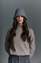 Kapa iz kašmirja LE SH KA headwear Grey Bucket Volna siva GreyBucket