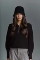 μαύρο Μάλλινο καπέλο LE SH KA headwear Black Bucket Γυναικεία