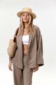 LE SH KA headwear kapelusz Gold Canotier beżowy GoldCanotier