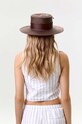 Pălărie din colecția LE SH KA headwear. Model cu bor larg, confecționat din paie naturale. bej GoldCanotier