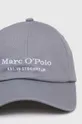 Βαμβακερό καπέλο του μπέιζμπολ Marc O'Polo γκρί