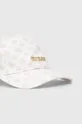 Guess czapka z daszkiem bawełniana PEONY biały