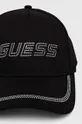 Guess czapka z daszkiem bawełniana RHINESTONES czarny