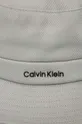 Шляпа из хлопка Calvin Klein серый