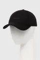 czarny Calvin Klein czapka z daszkiem bawełniana Damski