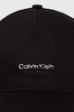Bavlněná baseballová čepice Calvin Klein K60K611905 černá SS24