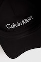 Bavlněná baseballová čepice Calvin Klein černá K60K611905