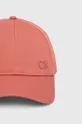 Pamučna kapa sa šiltom Calvin Klein roza