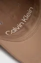 brązowy Calvin Klein czapka z daszkiem bawełniana