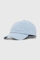 Tommy Jeans czapka z daszkiem jeansowa aplikacja niebieski AW0AW15956