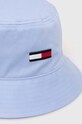 Tommy Jeans kapelusz bawełniany AW0AW15957 niebieski SS24