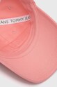 Памучна шапка с козирка Tommy Jeans розов AW0AW15959
