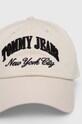 Бавовняна бейсболка Tommy Jeans AW0AW15959 бежевий SS24