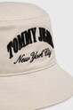 Tommy Jeans pălărie din bumbac AW0AW15960 bej SS24