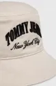 Бавовняний капелюх Tommy Jeans бежевий