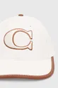 Βαμβακερό καπέλο του μπέιζμπολ Coach λευκό