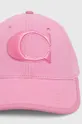 Βαμβακερό καπέλο του μπέιζμπολ Coach ροζ