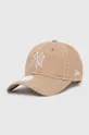 μπεζ Βαμβακερό καπέλο του μπέιζμπολ New Era 9Forty New York Yankees Γυναικεία