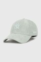 New Era cappello con visiera in velluto a coste 9Forty New York Yankees applique verde 60434998