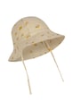 Dječji pamučni šešir Konges Sløjd Planet friendly bež KS100207