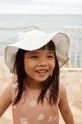 vijolična Otroški bombažni klobuk Liewood Amelia Seersucker Sun Hat With Ears Dekliški