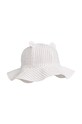Detský bavlnený klobúk Liewood Amelia Seersucker Sun Hat With Ears LW18742 fialová SS24
