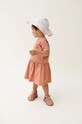 Liewood pălărie din bumbac pentru copii Amelia Seersucker Sun Hat With Ears violet LW18742