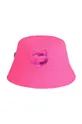 розовый Детская хлопковая шляпа Karl Lagerfeld Для девочек