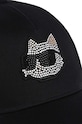 Παιδικό βαμβακερό καπέλο μπέιζμπολ Karl Lagerfeld μαύρο Z30165.