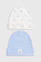 United Colors of Benetton czapka bawełniana dziecięca 2-pack bawełna niebieski 3FMG0A002.W.Seasonal
