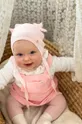 różowy Jamiks czapka bawełniana niemowlęca AKAB Dziewczęcy