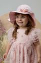 Дитяча бавовняна панама Jamiks KATRINE аплікація рожевий KATRINE.or.Nak.JLG150.G
