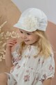 Детская хлопковая кепка Jamiks ROSALIE аппликация бежевый ROSALIE.or.Nak.JLG097.G