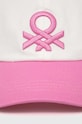 Fete United Colors of Benetton șapcă din bumbac pentru copii 6G0QCA01C.G.Sea.PPYH roz