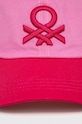United Colors of Benetton șapcă din bumbac pentru copii 6G0QCA01C.G.Sea.PPYH roz SS24