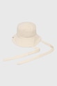 Dětská bavlněná čepice United Colors of Benetton 6G0QCA01Z.G.Seasonal béžová SS24