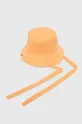 Detský bavlnený klobúk United Colors of Benetton oranžová