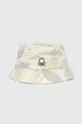 бежевый Детская хлопковая шляпа United Colors of Benetton Для девочек