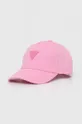 рожевий Дитяча бавовняна кепка Guess Для дівчаток
