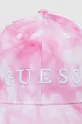 Otroška bombažna bejzbolska kapa Guess roza