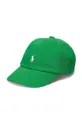 zielony Polo Ralph Lauren czapka z daszkiem bawełniana dziecięca Chłopięcy