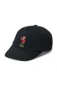 črna Otroška bombažna bejzbolska kapa Polo Ralph Lauren Fantovski