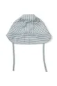 Βρεφικό βαμβακερό καπέλο Liewood Rae Baby Stripe Sun Hat With Ears μπλε