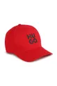czerwony HUGO czapka z daszkiem bawełniana dziecięca Dziecięcy