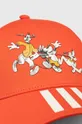 Pamučna kapa sa šiltom za bebe adidas Performance x Disney narančasta