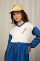 Mini Rodini czapka z daszkiem bawełniana dziecięca Tennis żółty 2426510323