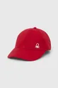 κόκκινο Παιδικό βαμβακερό καπέλο μπέιζμπολ United Colors of Benetton Παιδικά